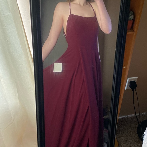 Burgundy Prom Dress - Picture 2 of 3
